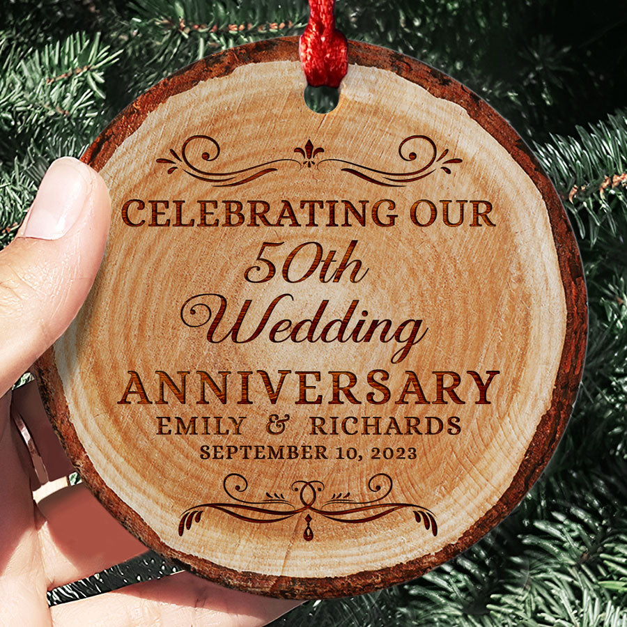 50th Wedding Anniversary Ornament 50th Anniversary Ornament Personalized 50th Anniversary 5202