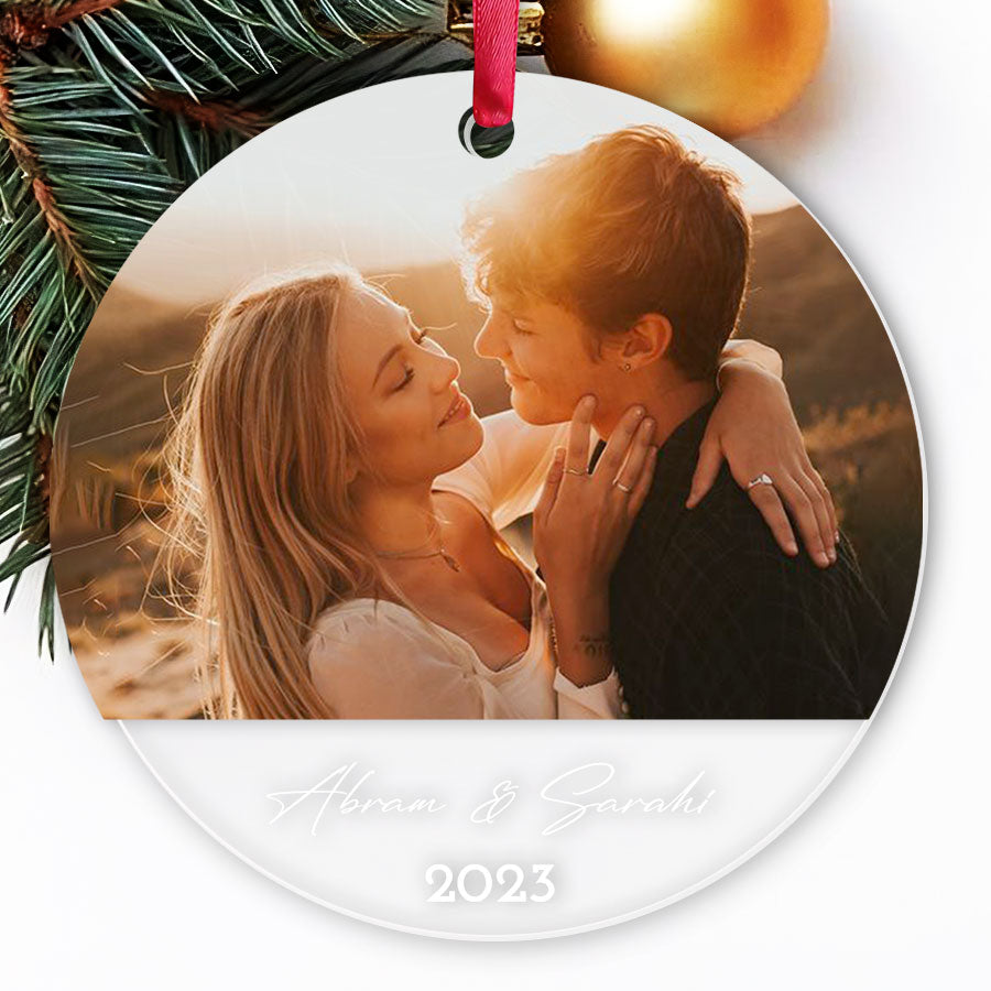 Custom Couple Christmas Ornaments Personalized Couples First