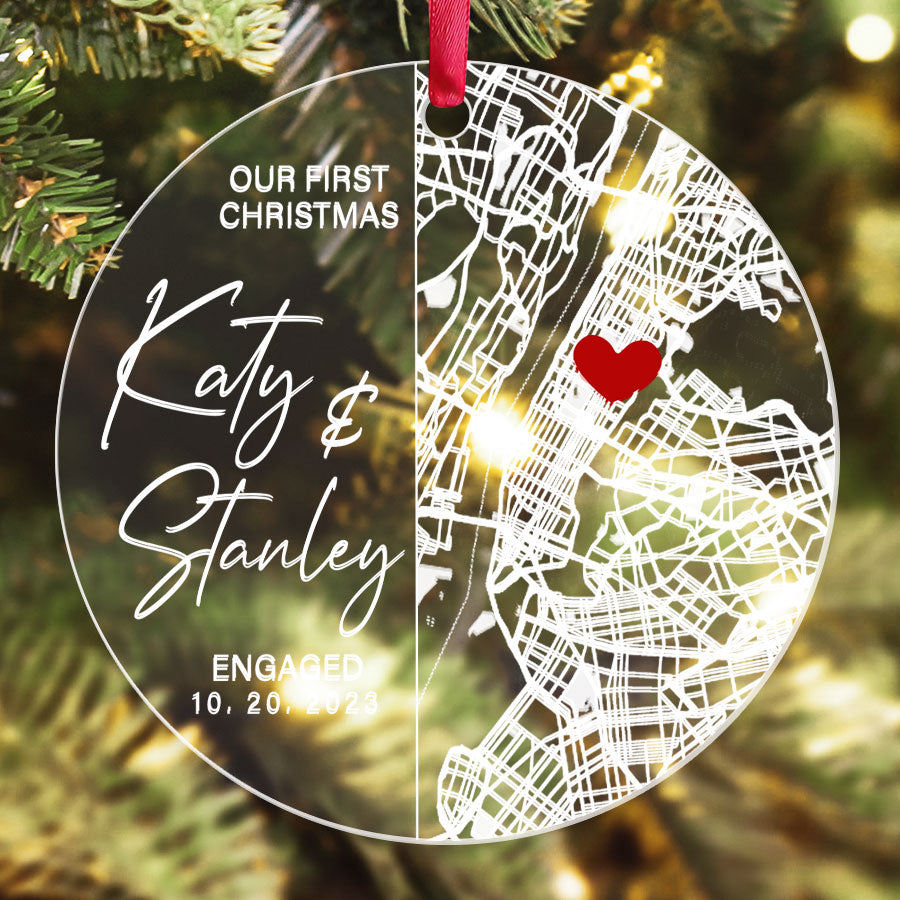 Engaged Ornament | Personalized Wedding Ornaments & Engagement ...