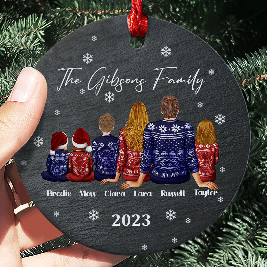 Personalized Family Christmas Ornaments Family Of 6 Christmas