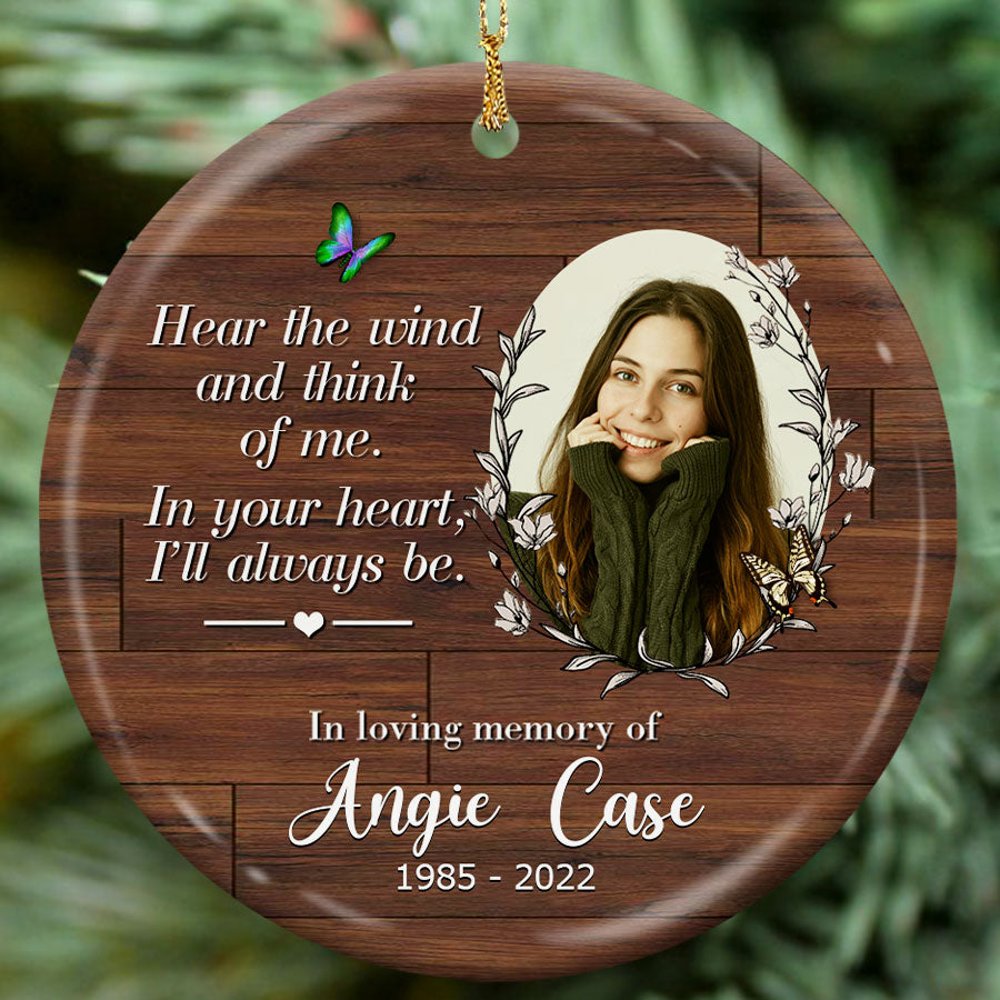 Sister Memorial Ornaments In Memory Ornament With Picture Memorial