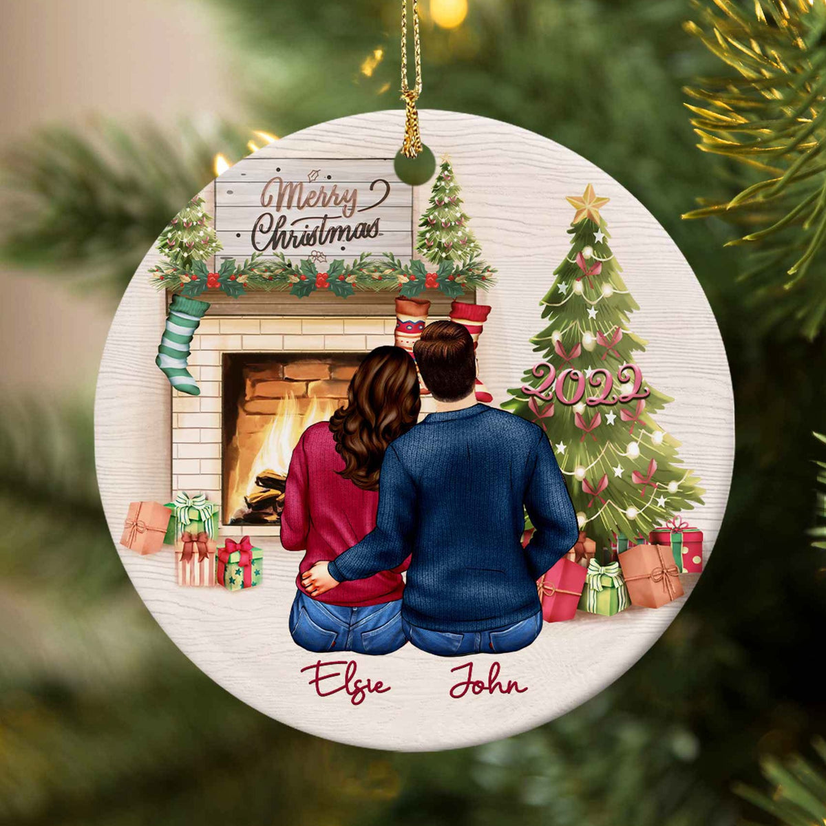 Customized Valentine Ts For Him Couple Ornaments Married Couple First Christmas Ornament 3613