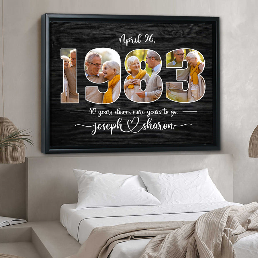 Amazon.com: Personalized 50th Anniversary Wedding Gifts For Parents Poster  Canvas Custom Photo Collage Wedding Anniversary Decorations Golden 50 Years  of Marriage Gifts for Dad Mom Grandparents: Posters & Prints
