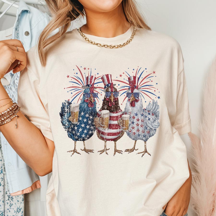 4th of July Chicken Shirt