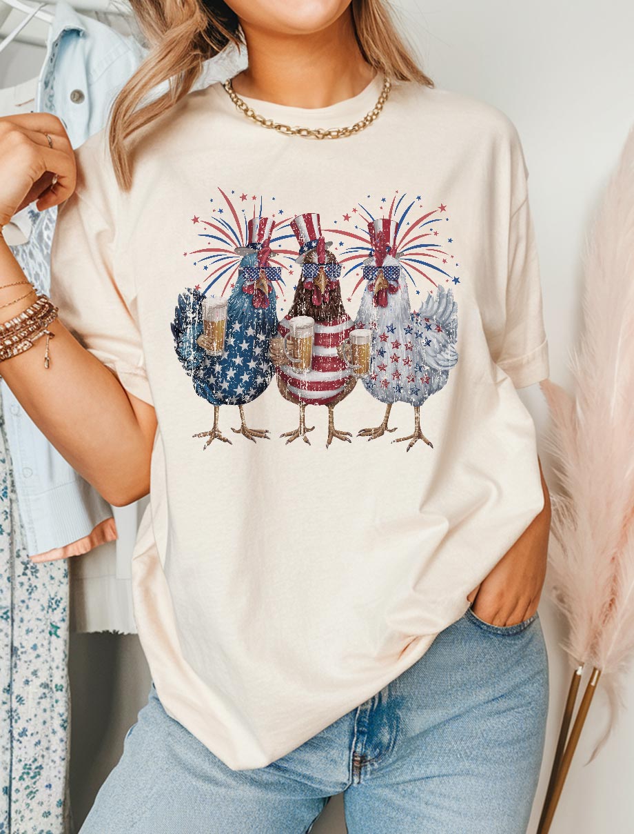 4th of July Chicken Shirt