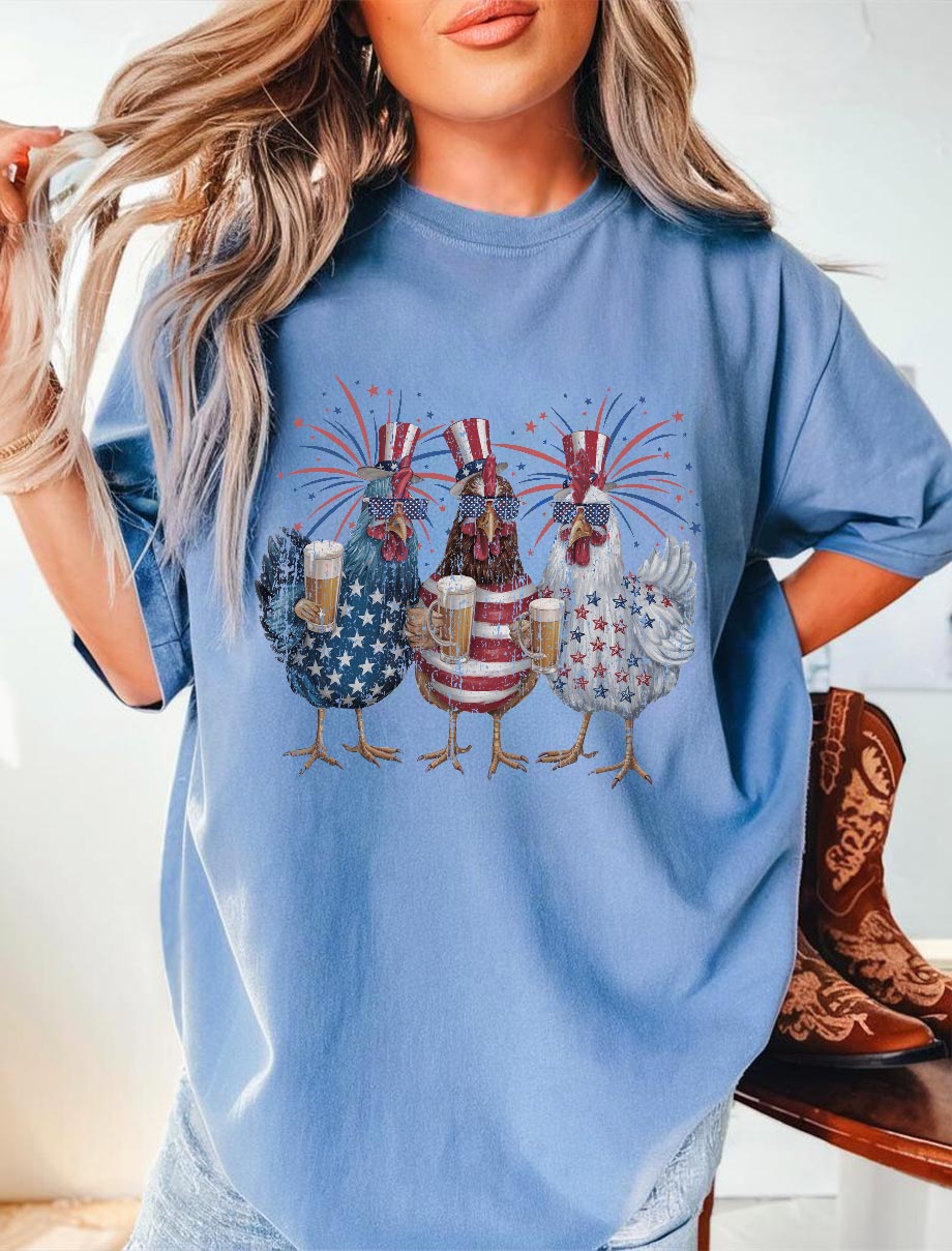 4th of July Chicken Shirt