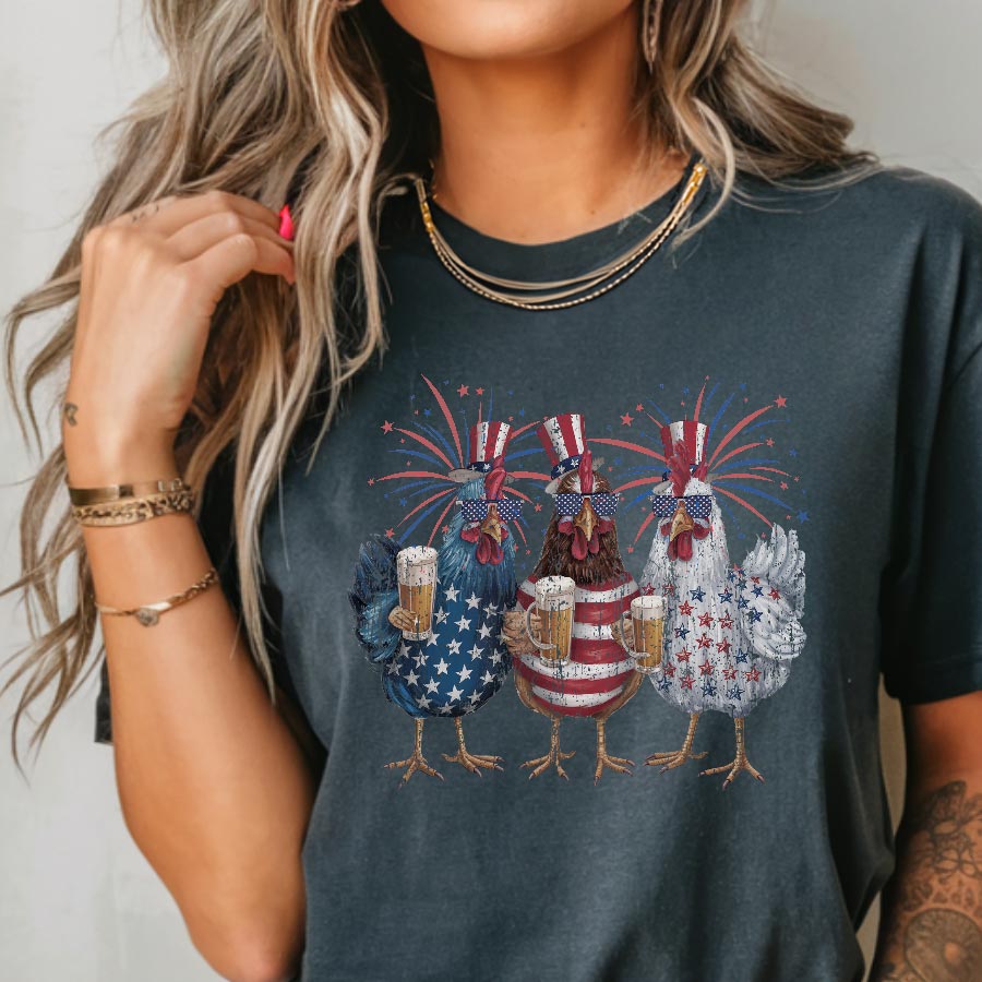 4th of July Chicken Shirt