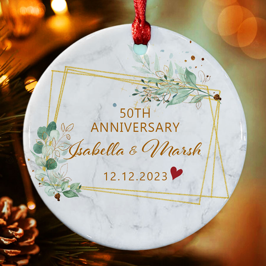 50Th Anniversary Ornament Personalized | 50Th Wedding Anniversary ...