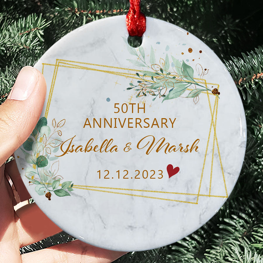 50Th Anniversary Ornament Personalized | 50Th Wedding Anniversary ...