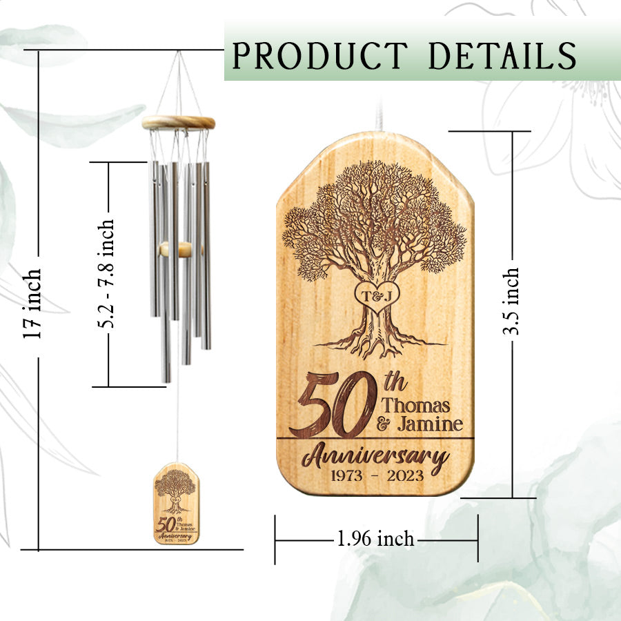 50th anniversary wind chimes