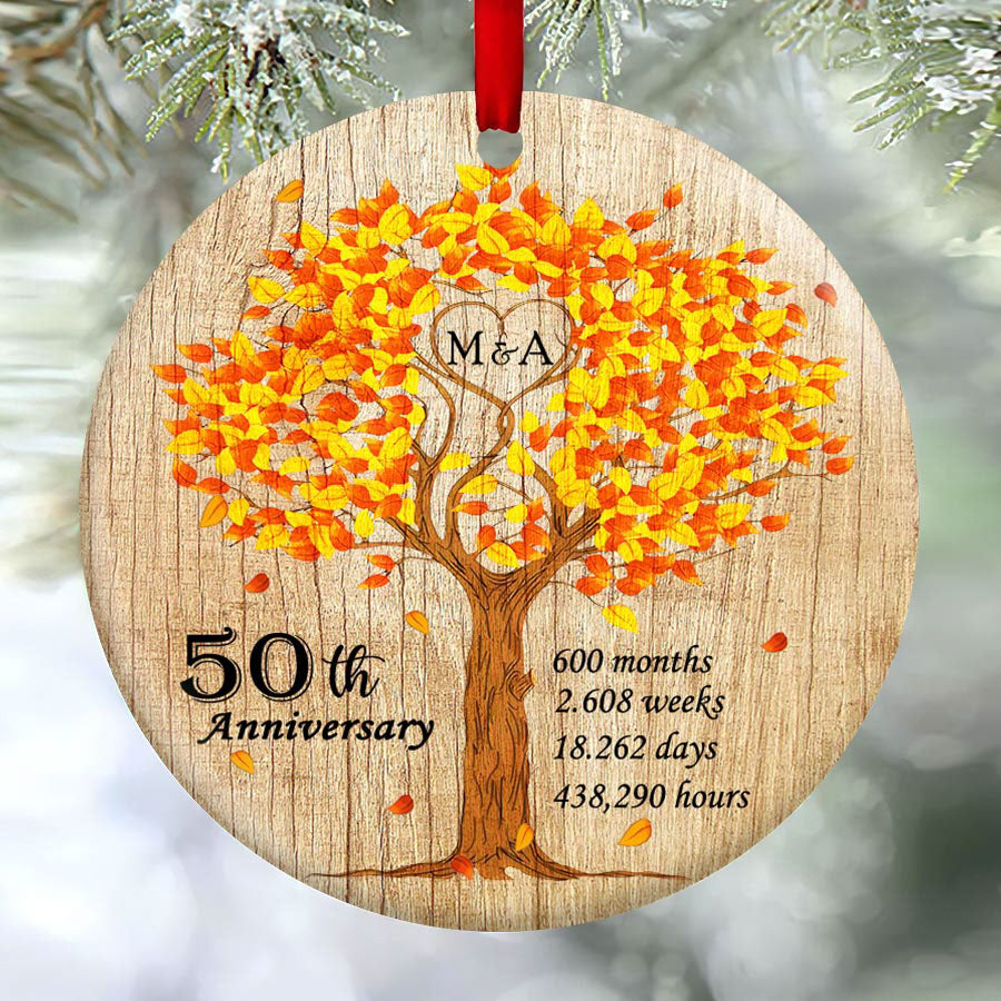 Custom Wedding Anniversary Ornaments