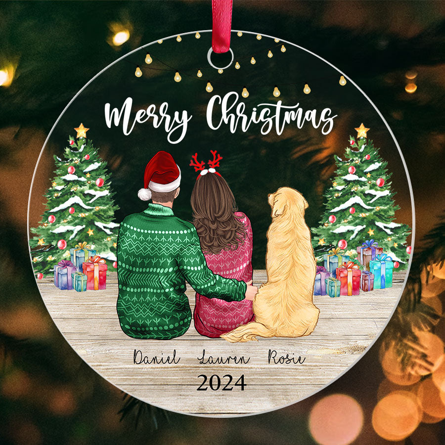 Custom Couple Christmas Ornament