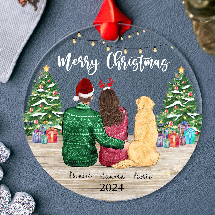 Custom Couple Christmas Ornament