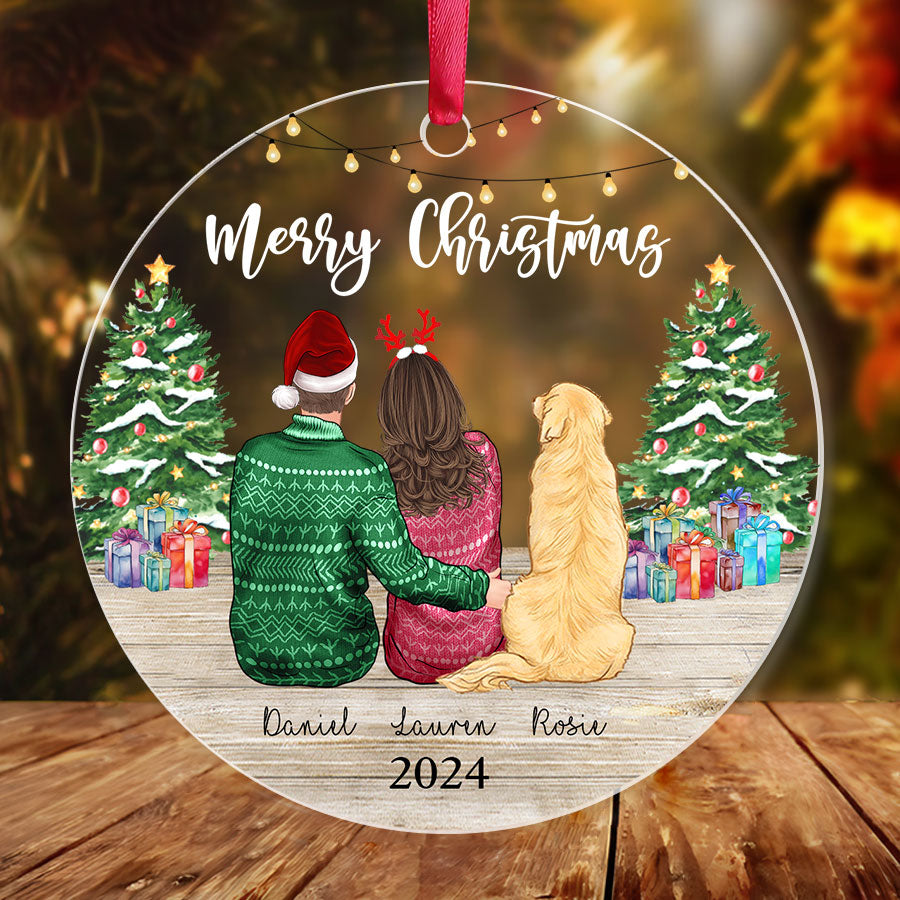 Custom Couple Christmas Ornament