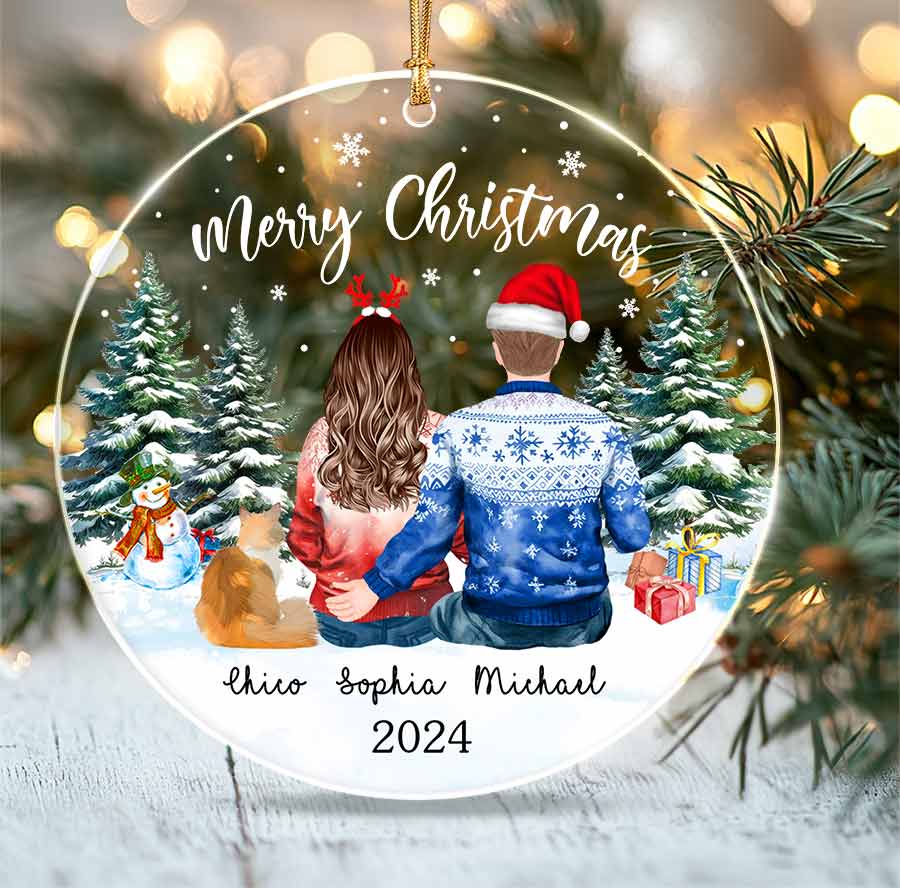 Custom Christmas Ornament Couple