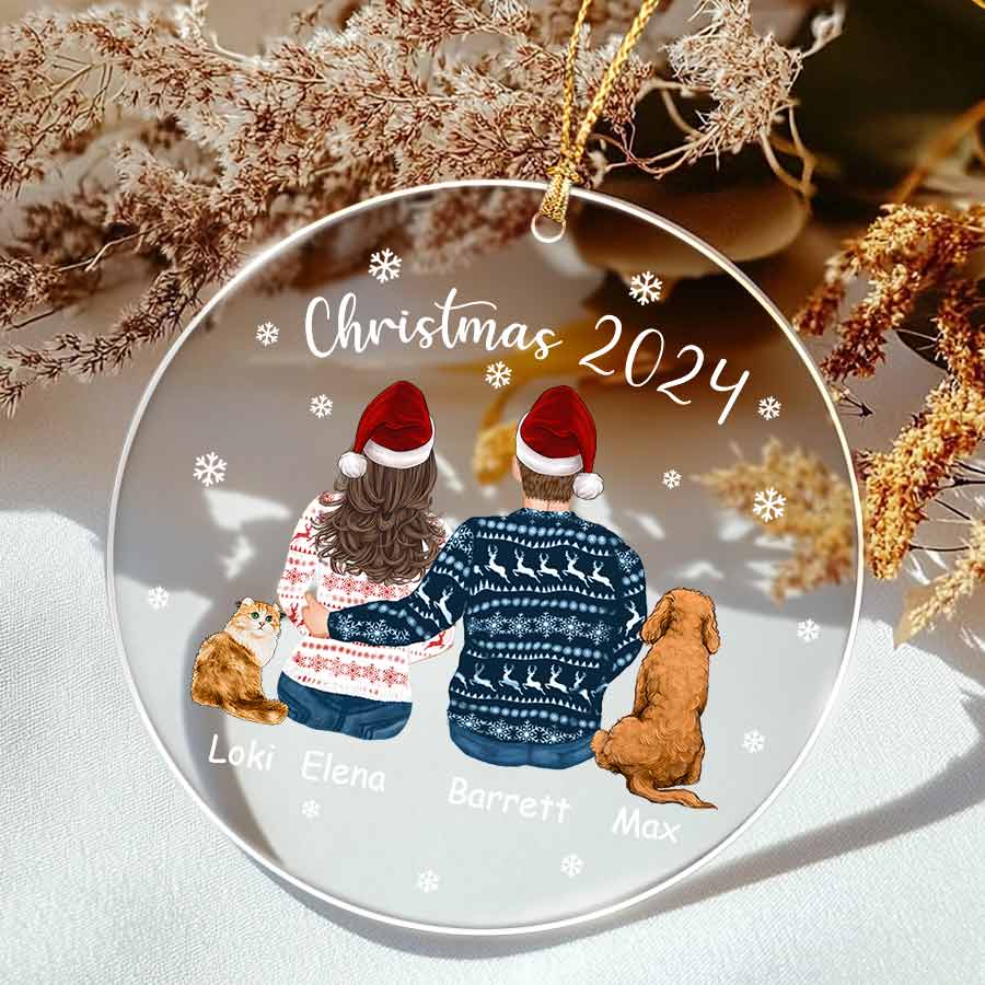 Custom Couple Christmas Ornament