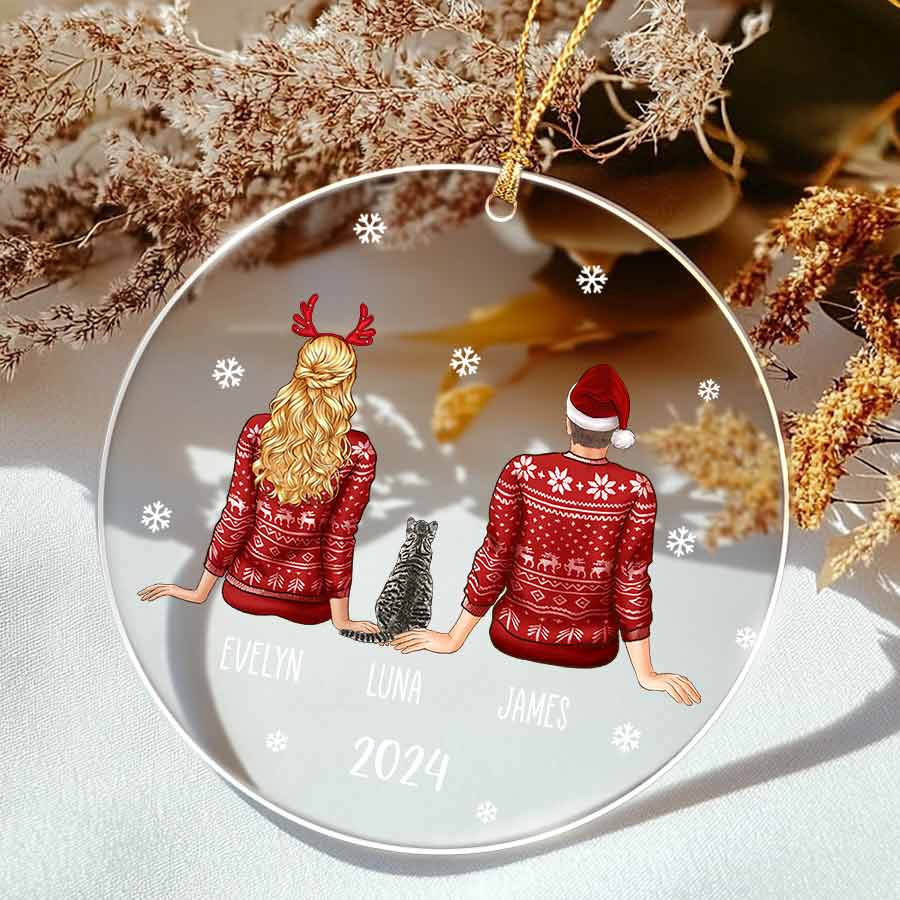 Custom Couple Christmas Ornaments