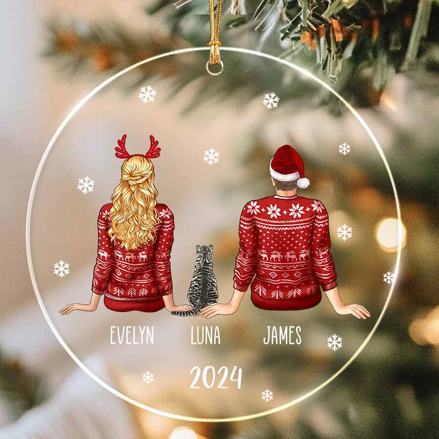 Custom Couple Christmas Ornaments