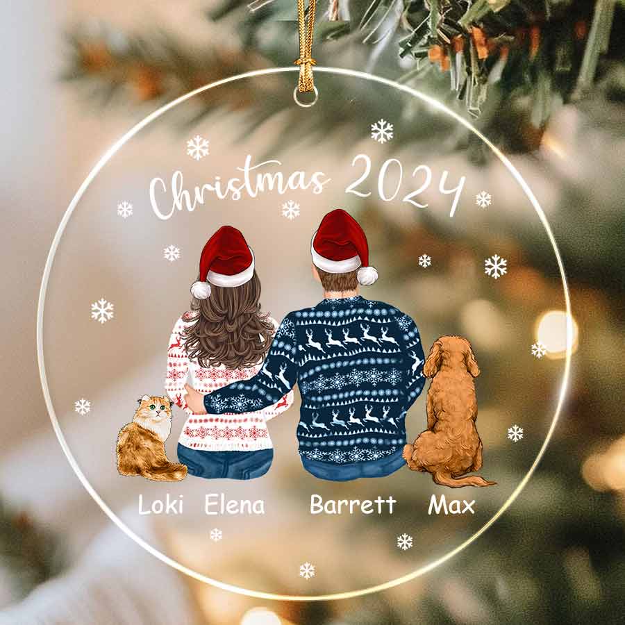 Custom Couple Christmas Ornament