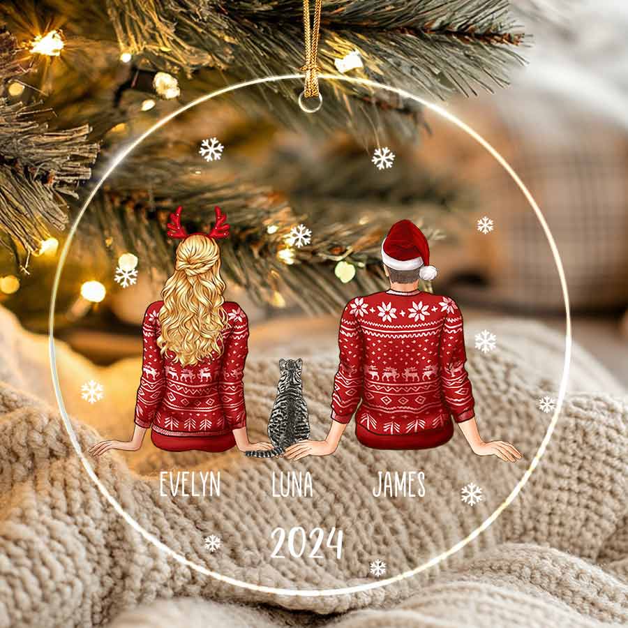 Custom Couple Christmas Ornaments