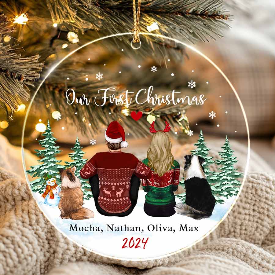 Custom Christmas Ornament Couple