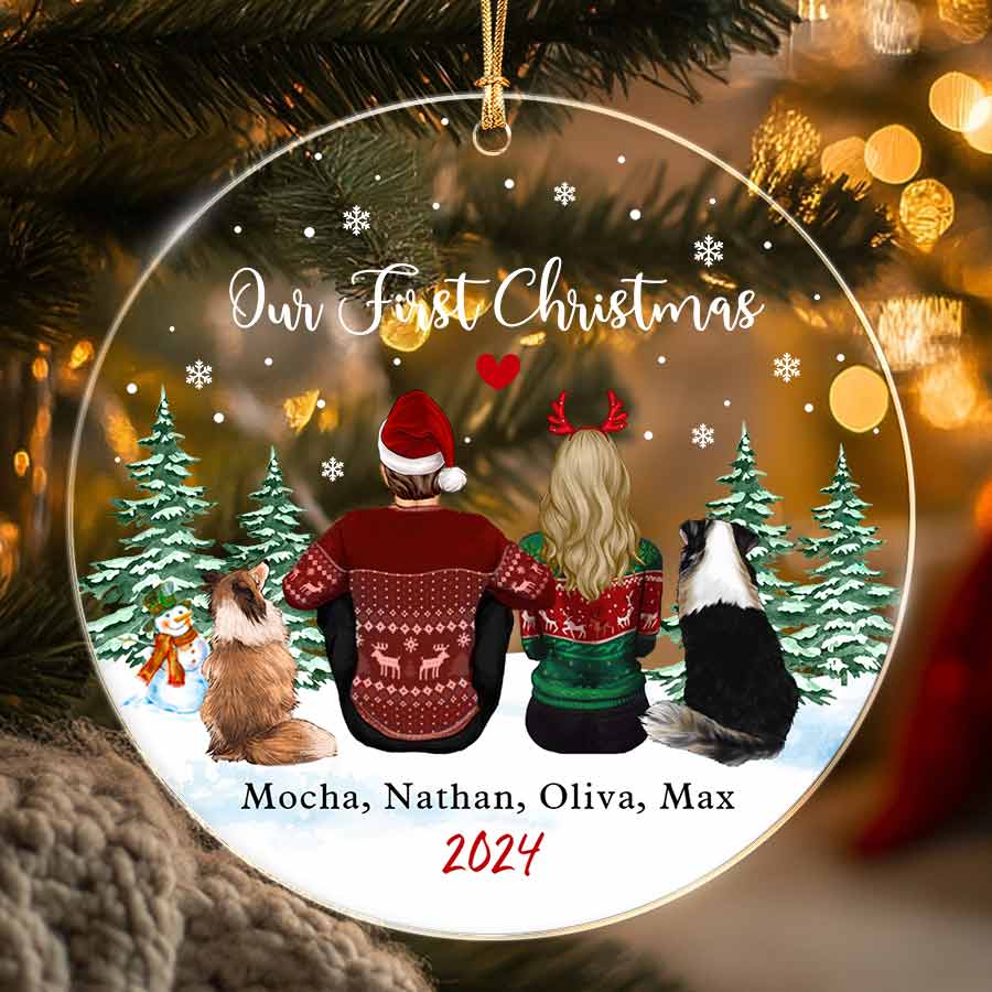 Custom Christmas Ornament Couple