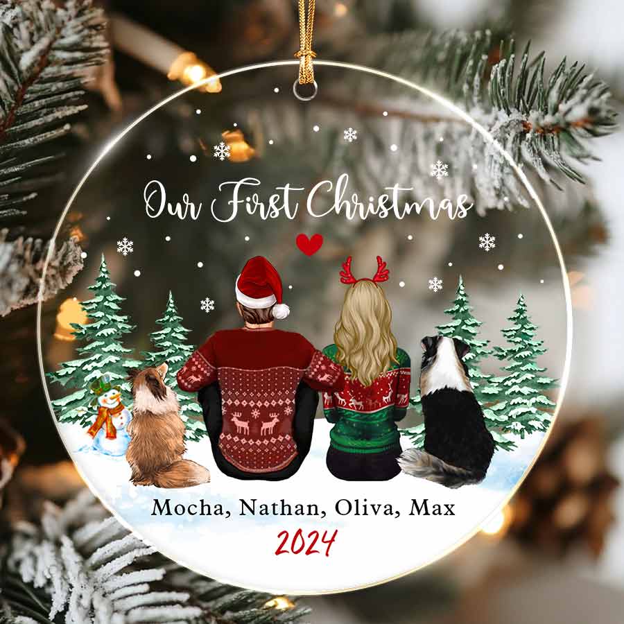 Custom Christmas Ornament Couple