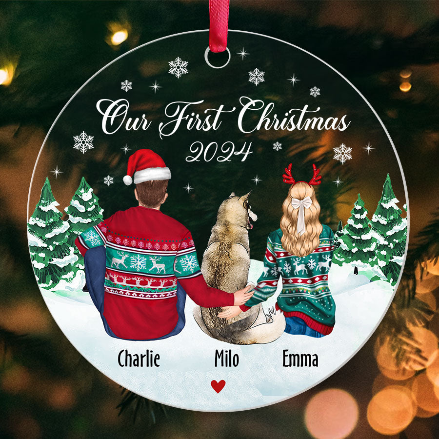 Custom Couple Christmas Ornament