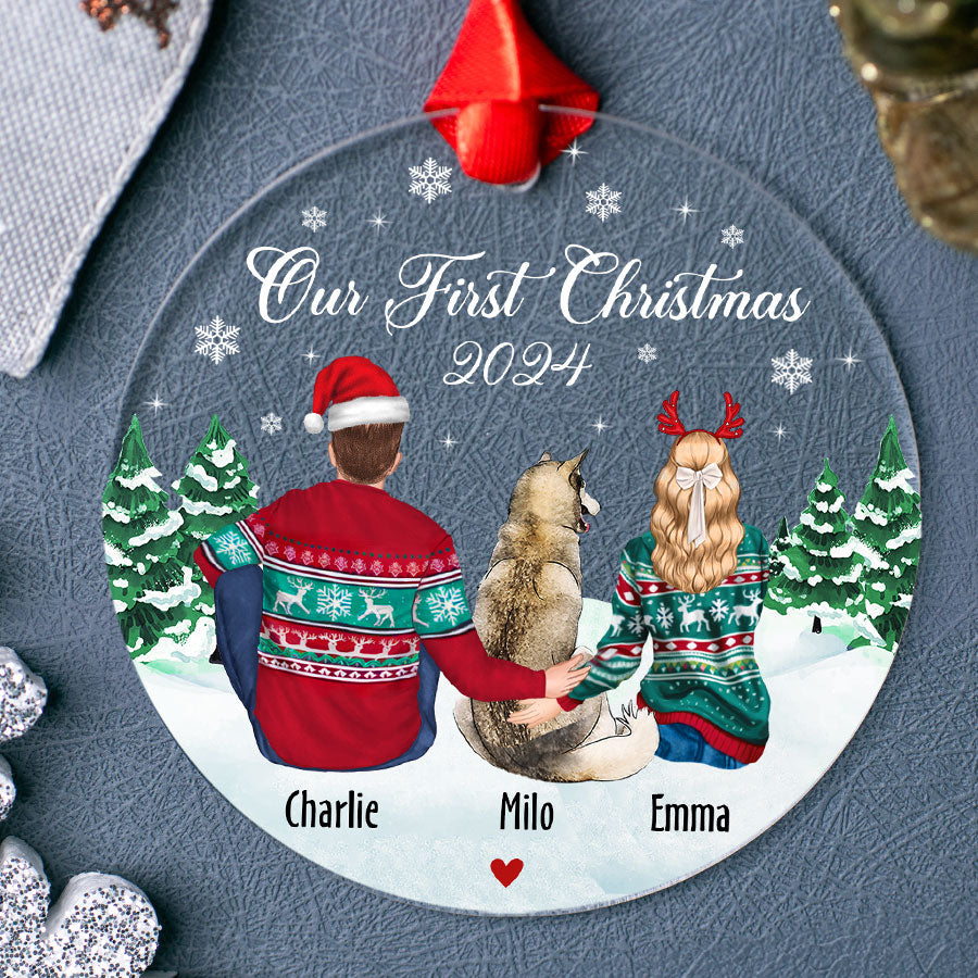 Custom Couple Christmas Ornament