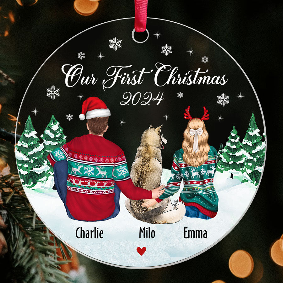 Custom Couple Christmas Ornament