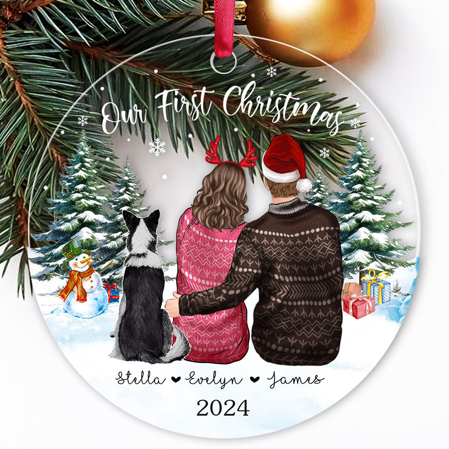 Custom Couples Christmas Ornaments