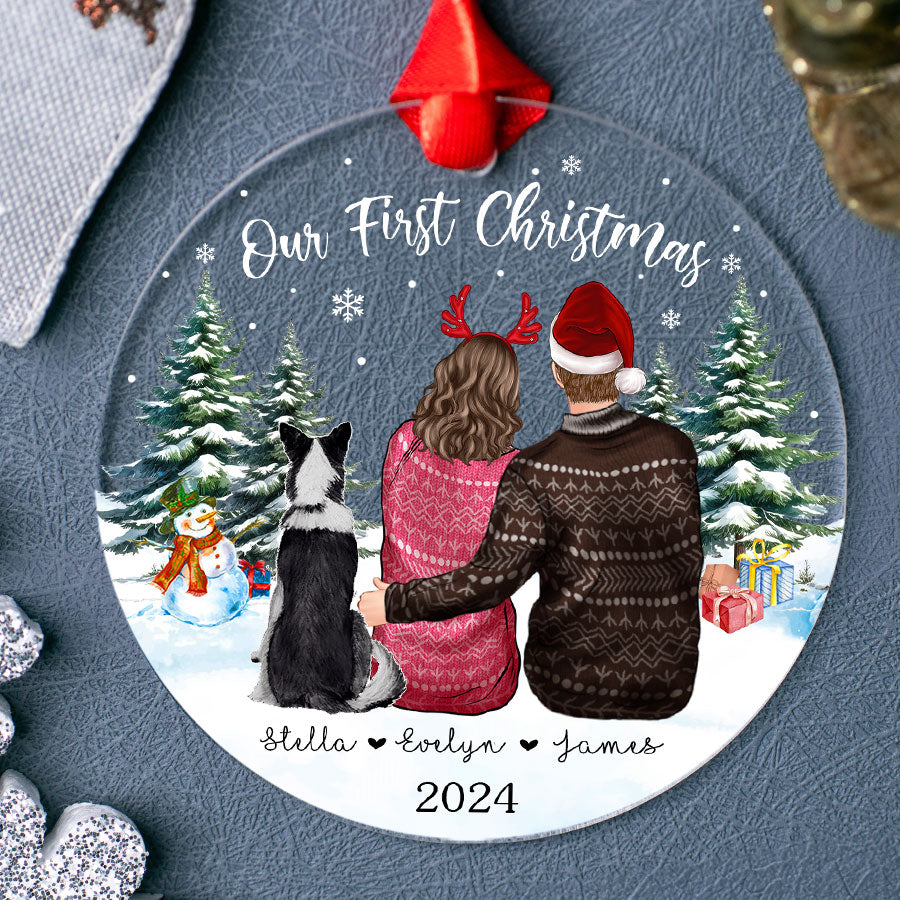 Custom Couples Christmas Ornaments