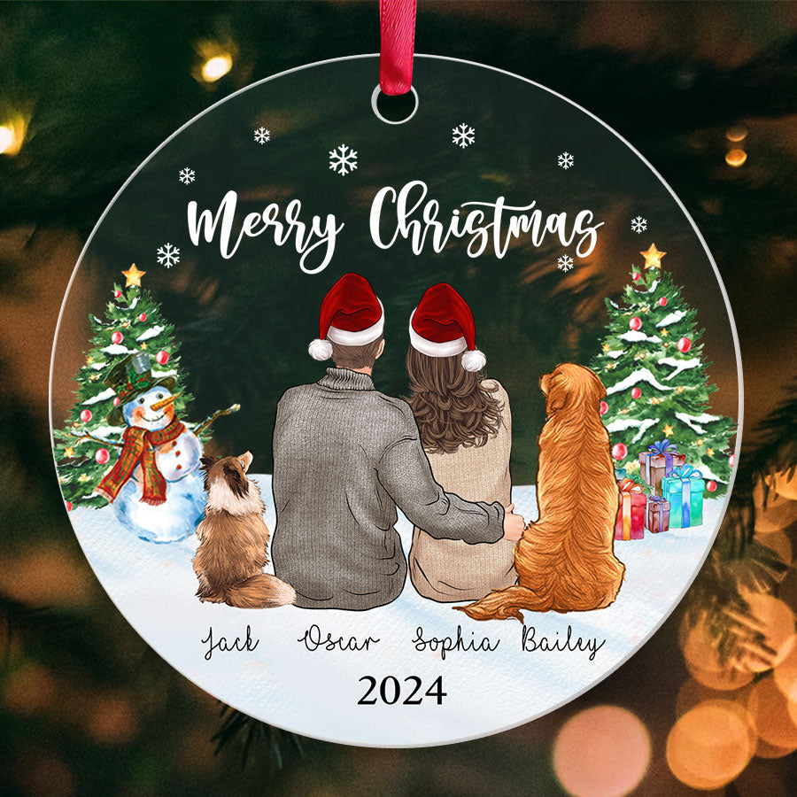 Custom Couple Christmas Ornament