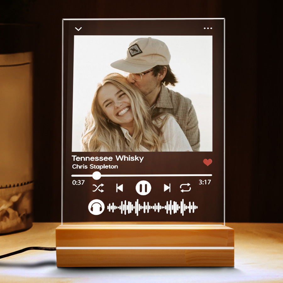 Custom Song Plaque With Picture Anniversary Gift