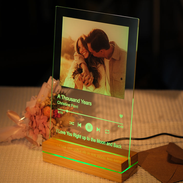 Personalised Song Photo LED Acrylic Plaque