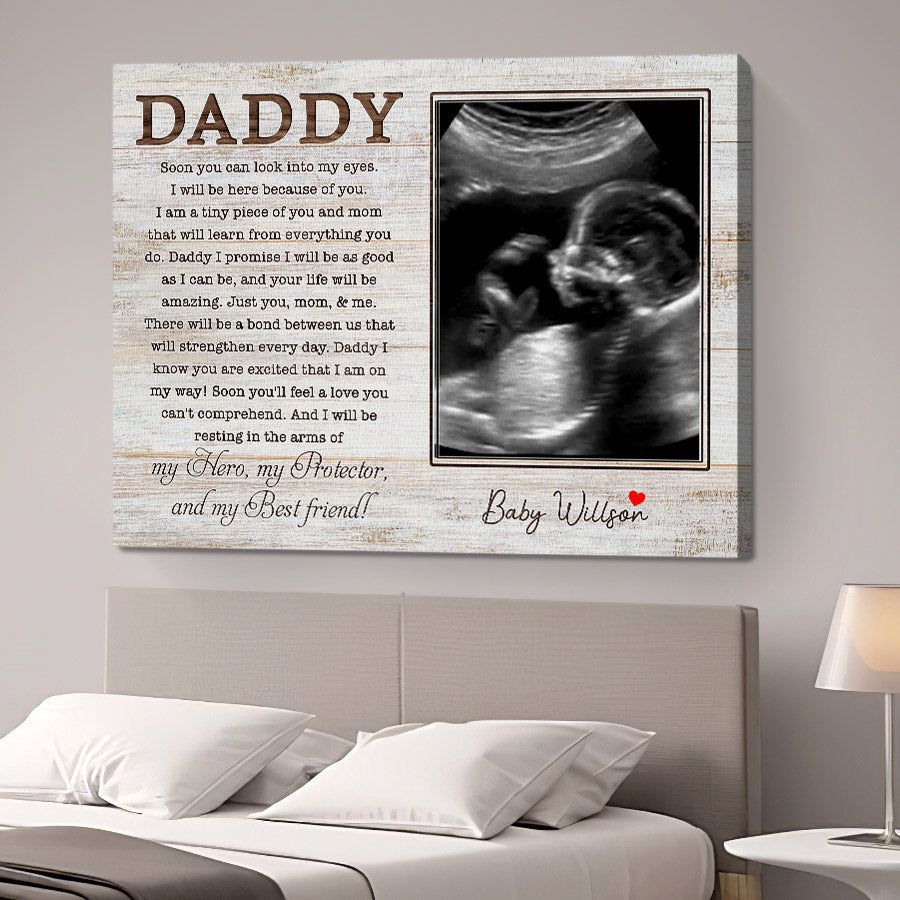 Custom Photo Canvas Fathers Day From Bump