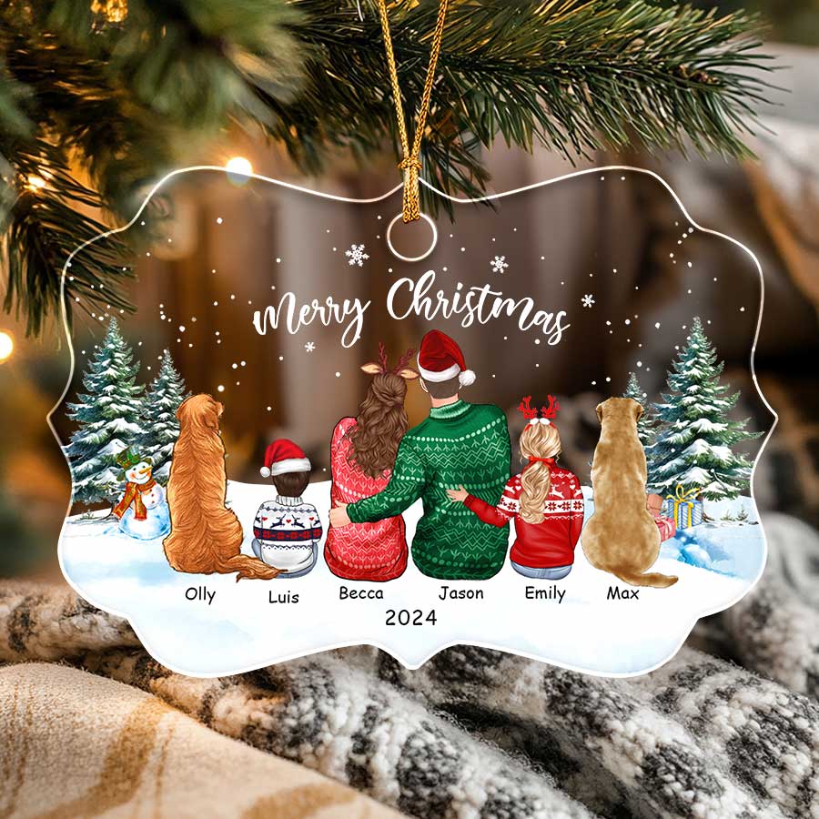 Personalized Family Ornaments with Pets