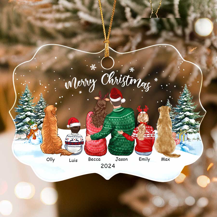 Personalized Family Ornaments with Pets