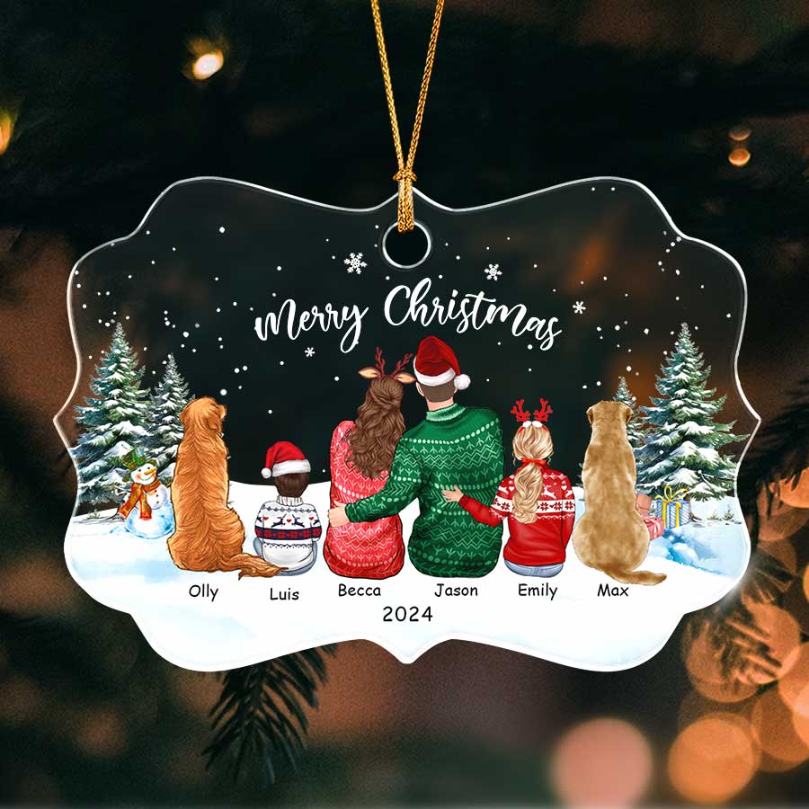 Personalized Family Ornaments with Pets