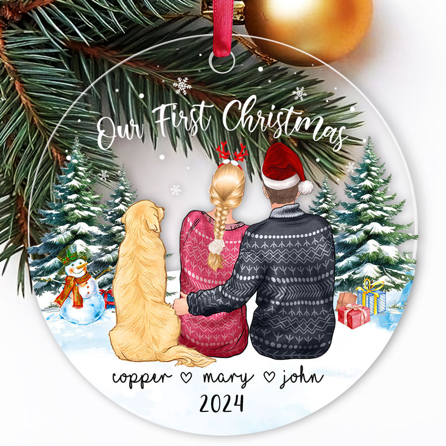 Custom Couple Christmas Ornament