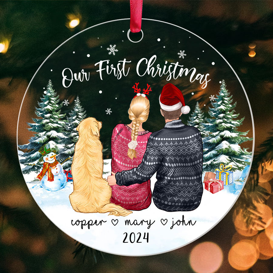 Custom Couple Christmas Ornament