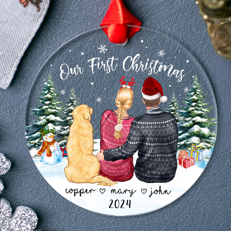 Custom Couple Christmas Ornament