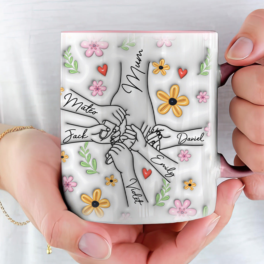 Personalized Hold Our Hands Mum Mug Gift