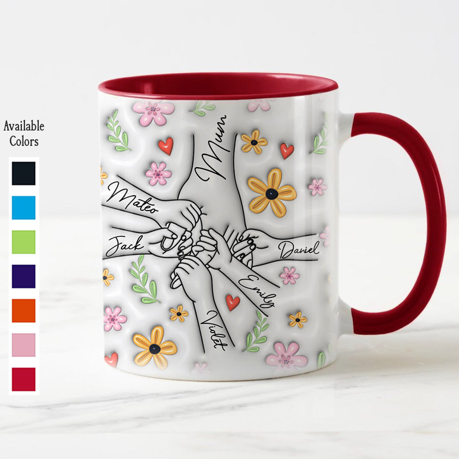 Personalized Hold Our Hands Mum Mug Gift