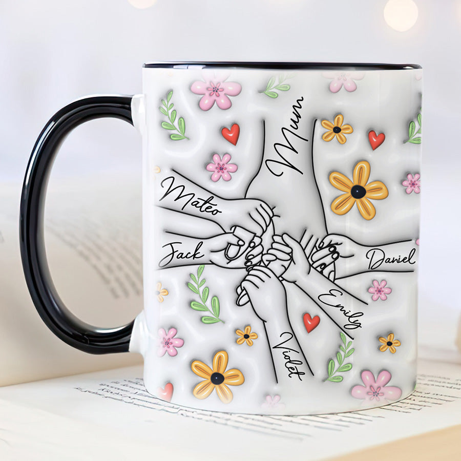 Personalized Hold Our Hands Mum Mug Gift