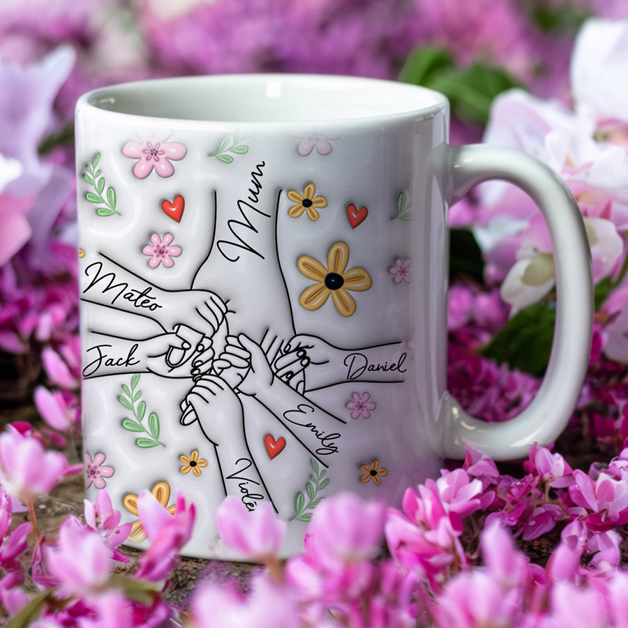 Personalized Hold Our Hands Mum Mug Gift