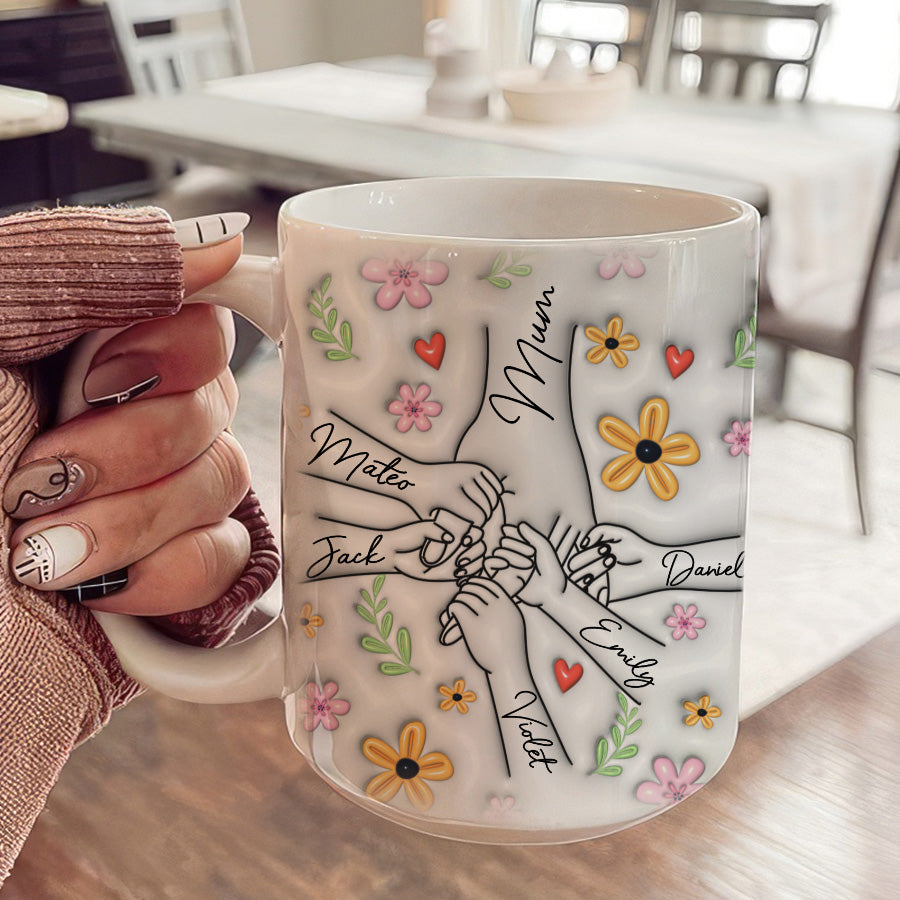 Personalized Hold Our Hands Mum Mug Gift