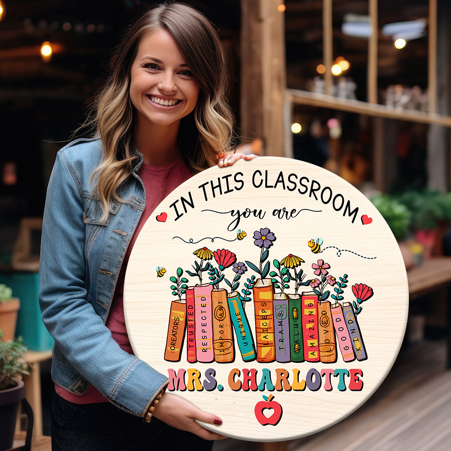 Custom 3D Teacher Door Sign | Teacher Appreciation Gifts | Teacher ...