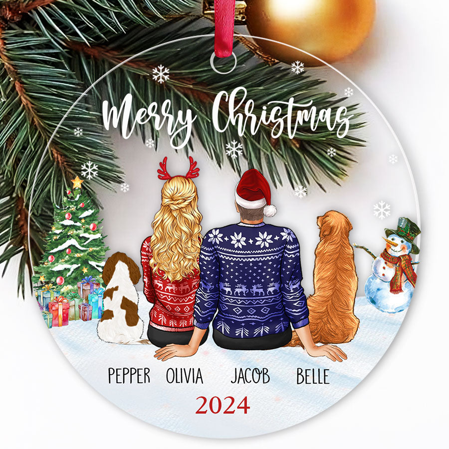 Custom Couple Christmas Ornament