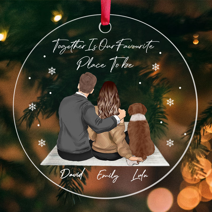 Custom Christmas Ornament Couple